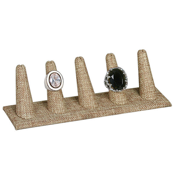 Burlap Linen Ring Display / Jewelry Display