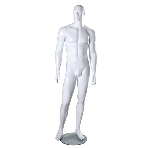 SDSAM1-MW/ Male Matte White Mannequin