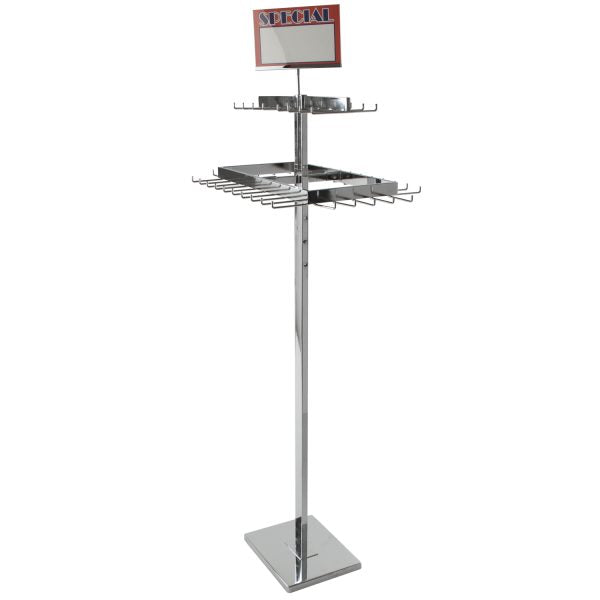 SDR98 / 2 Tier Adjustable Rectangular Belt & Tie Rack