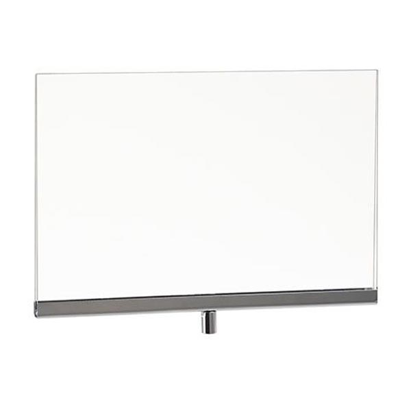 PJ811 /  8 -1/2"H x 11"W Acrylic Sign Holder w/ 3/8" Fitting
