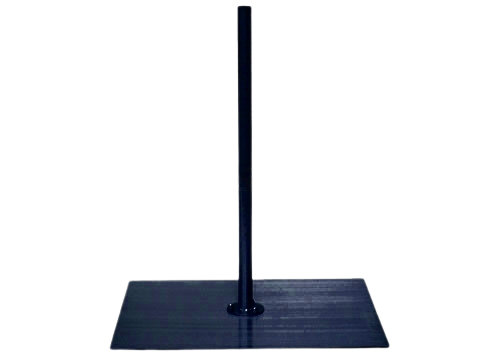 SDBS-05CPBK/ Black Rectangle Metal Base with Chrome Neck Top