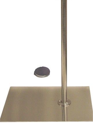 SDBS-05S / Rectangle Brushed Metal Base + short pole