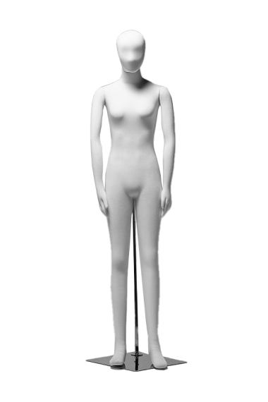 SDFLX-F SOFT FLEXIBLE FEMALE MANNEQUIN WITH METAL BASE (WHITE)