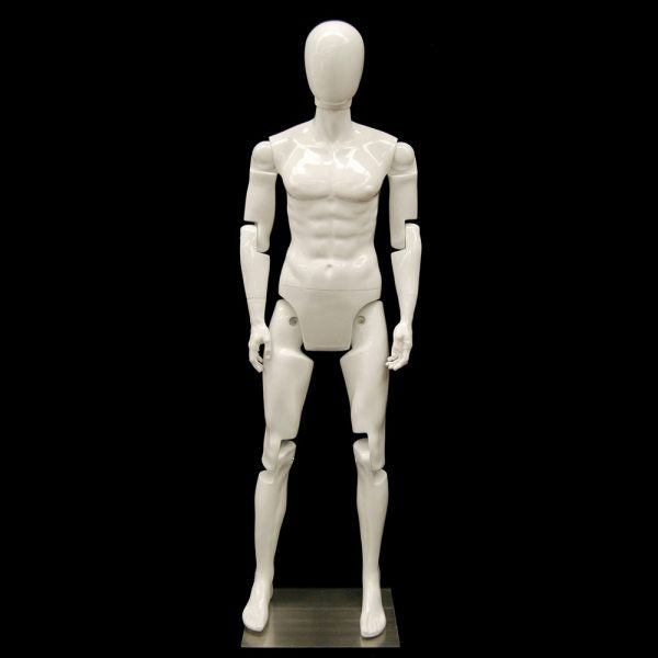 SDZ-MFXWEG / White Flexible Male Mannequin