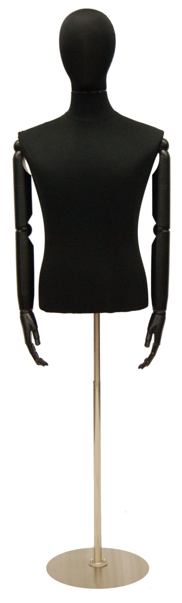 Male Hard Foam Dress Form with arms.