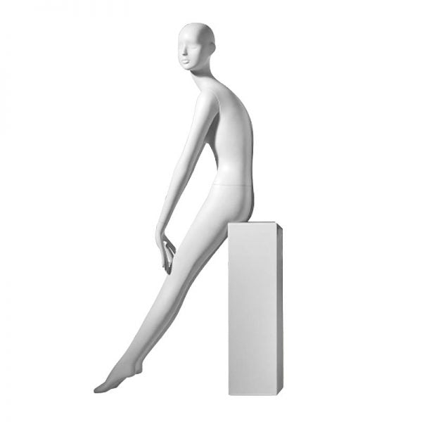 SDKATE4 /   Matte White Sitting Female Mannequin