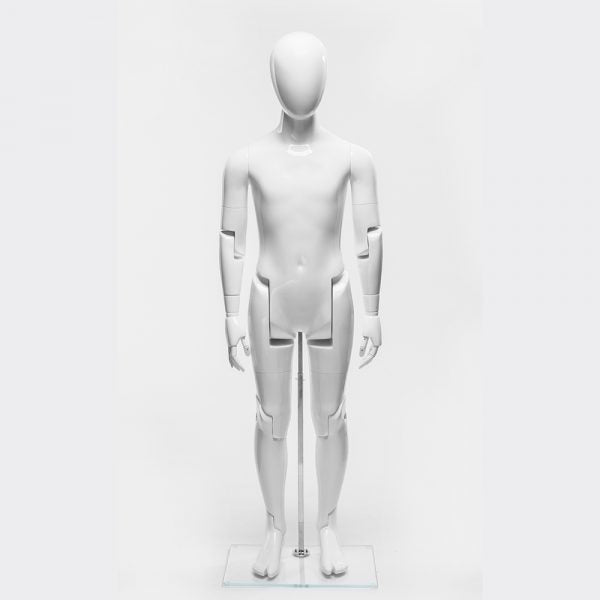 SDMZ-KM10YWEG / MANNEQUIN CHILD- ARTICULATED,10YRS GLOSSY WHITE