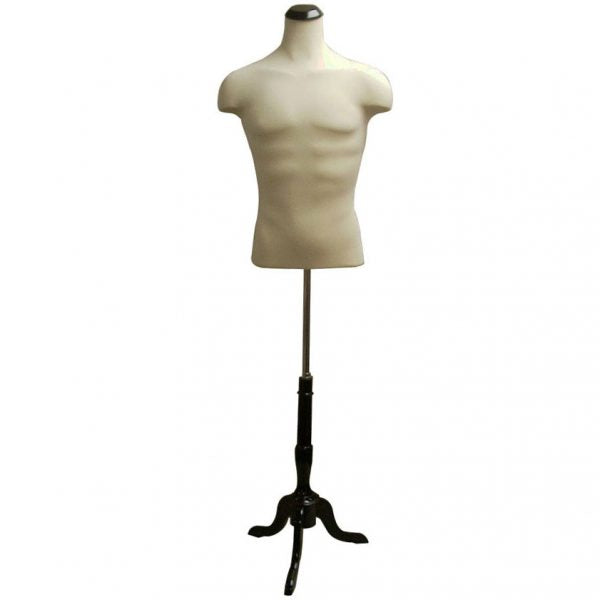 SD33DD01 Male Body Dress Form – White