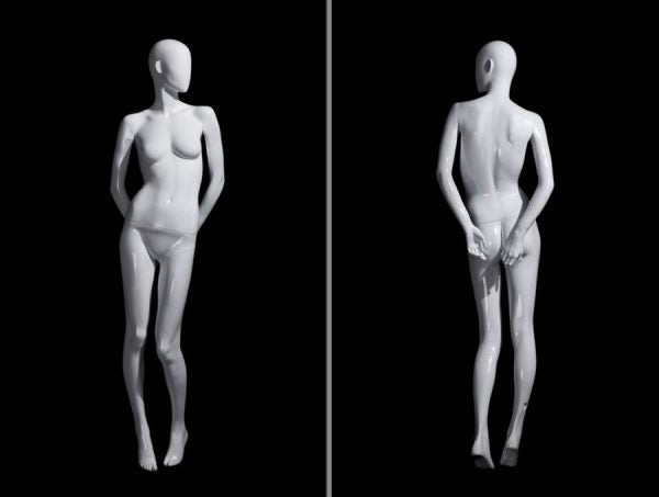 SDMZ-OZ1W2 / Glossy White Abstract Mannequin