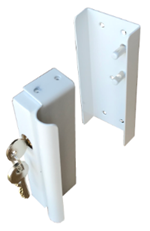 Folding Gate Slam Lock Black and White