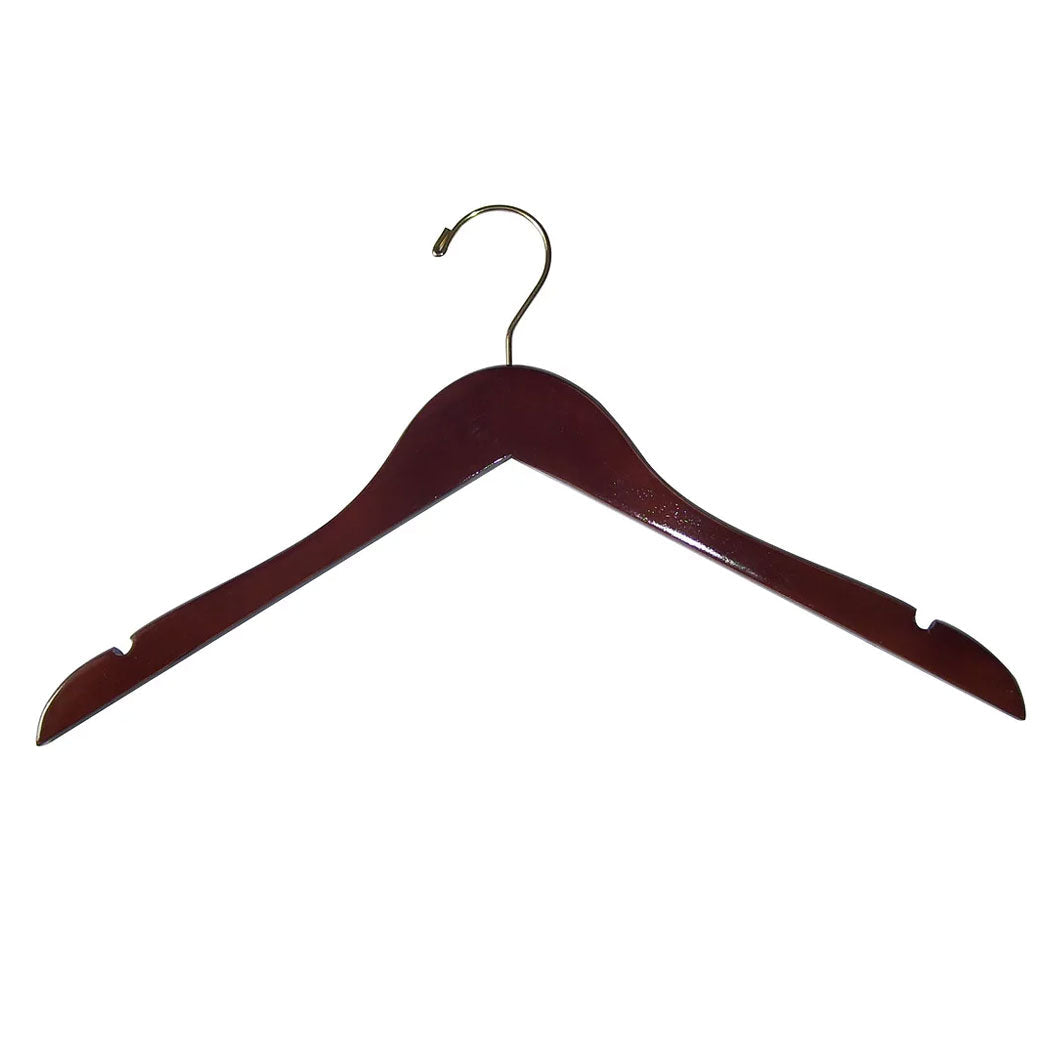 17" Flat Wooden Coat/Dress Hanger
