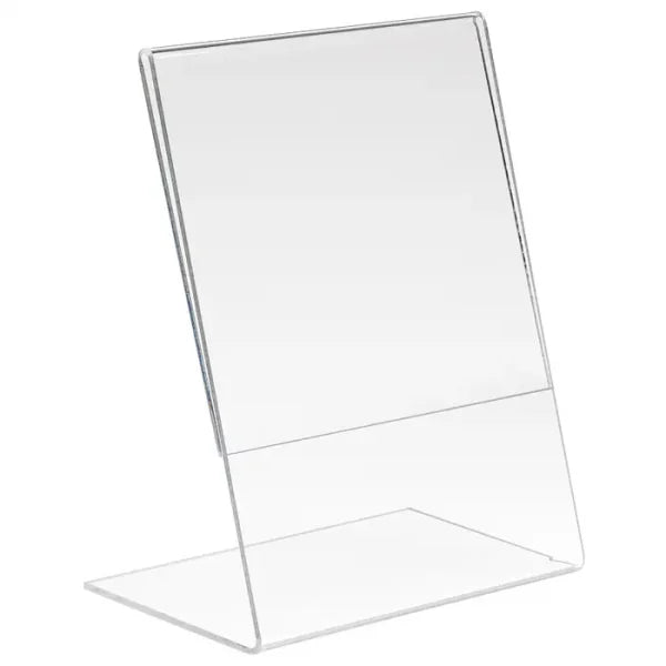 Acrylic Slant Back Sign Holders for Counter Tops