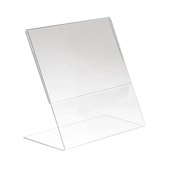Acrylic Slant Back Sign Holders for Counter Tops