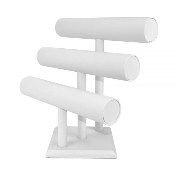3-Tiers Jewelry Stand Bracelet Bar White