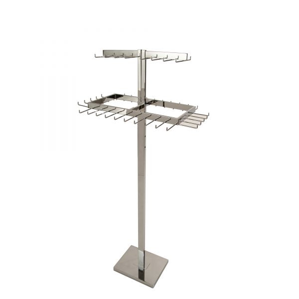 SDR98 / 2 Tier Adjustable Rectangular Belt & Tie Rack