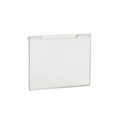 7" x 5.5" Acrylic Horizontal Sign Holder for Slatwall/Gridwall