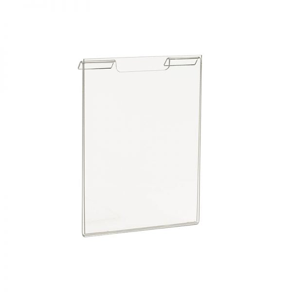 7" x 5.5" Acrylic Vertical Sign Holder for Slatwall/Gridwall