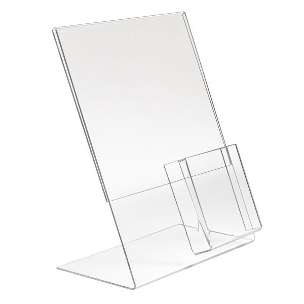 HP/SH-LP1  / 8½”W x 11"H Acrylic Slantback w/ 4" Pocket