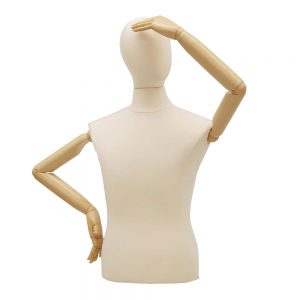 Male Hard Foam Dress Form with arms.