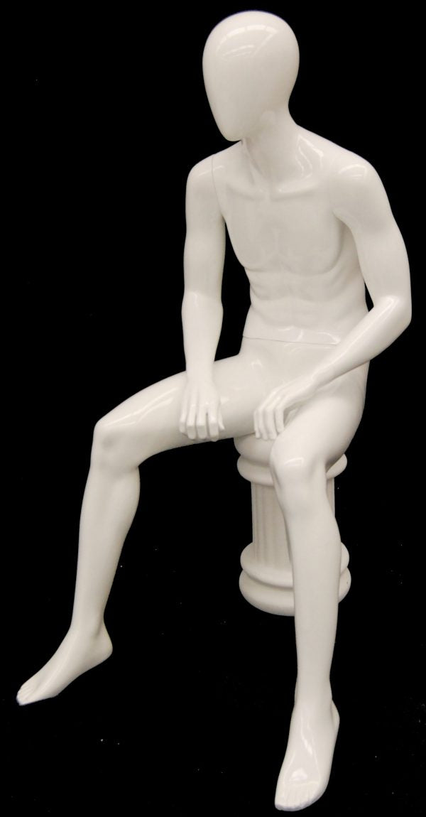 SDMD-KW15DS / Egghead Male Sitting Mannequin