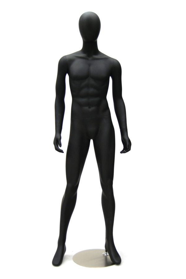 SDMD-KM26BK2/Egghead Matte Black Mannequin