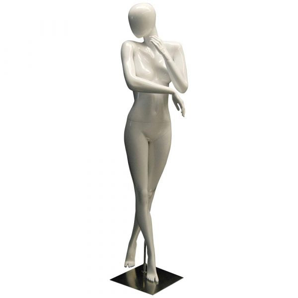 SDMD-C5/ Glossy White Egghead Mannequin