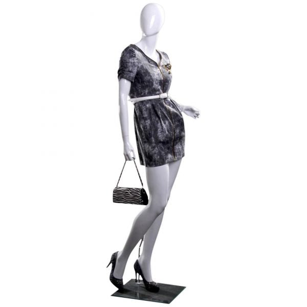 SDMZ-LISA4EG/ Glossy White Egghead Mannequin