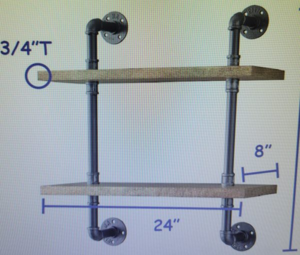 SDPL-2SH /  PIPELINE WALL STANDARDS W/SHELVES