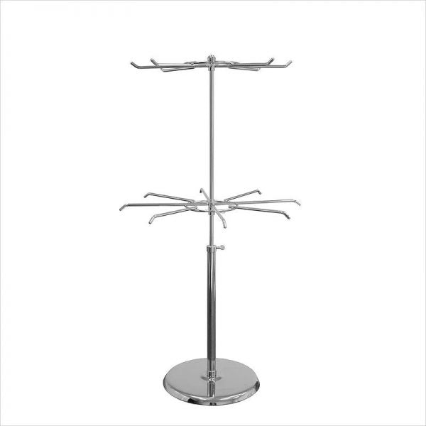 Revolving Countertop Rack – 2-Tier, Medium Duty – Chrome