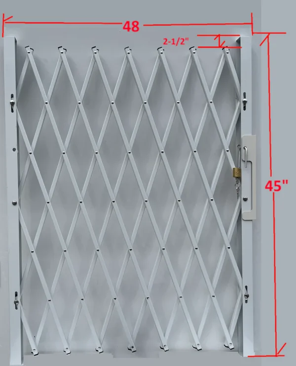 45"H Folding Security Gate, 45"High, 48"Wide