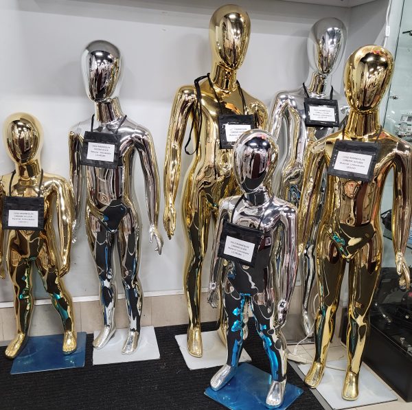 Child Mannequin / Gold & Chrome