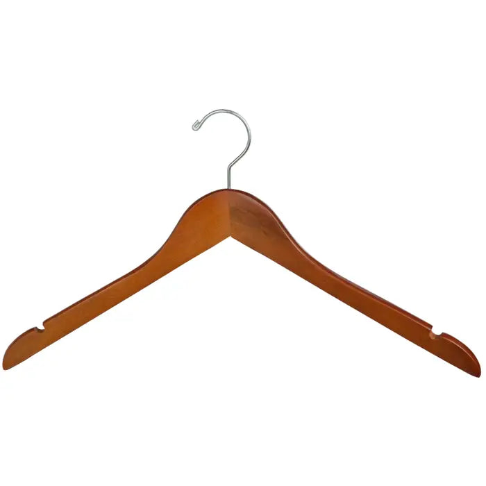 WOODEN WISHBONE BLOUSE & DRESS HANGER - 17" LONG